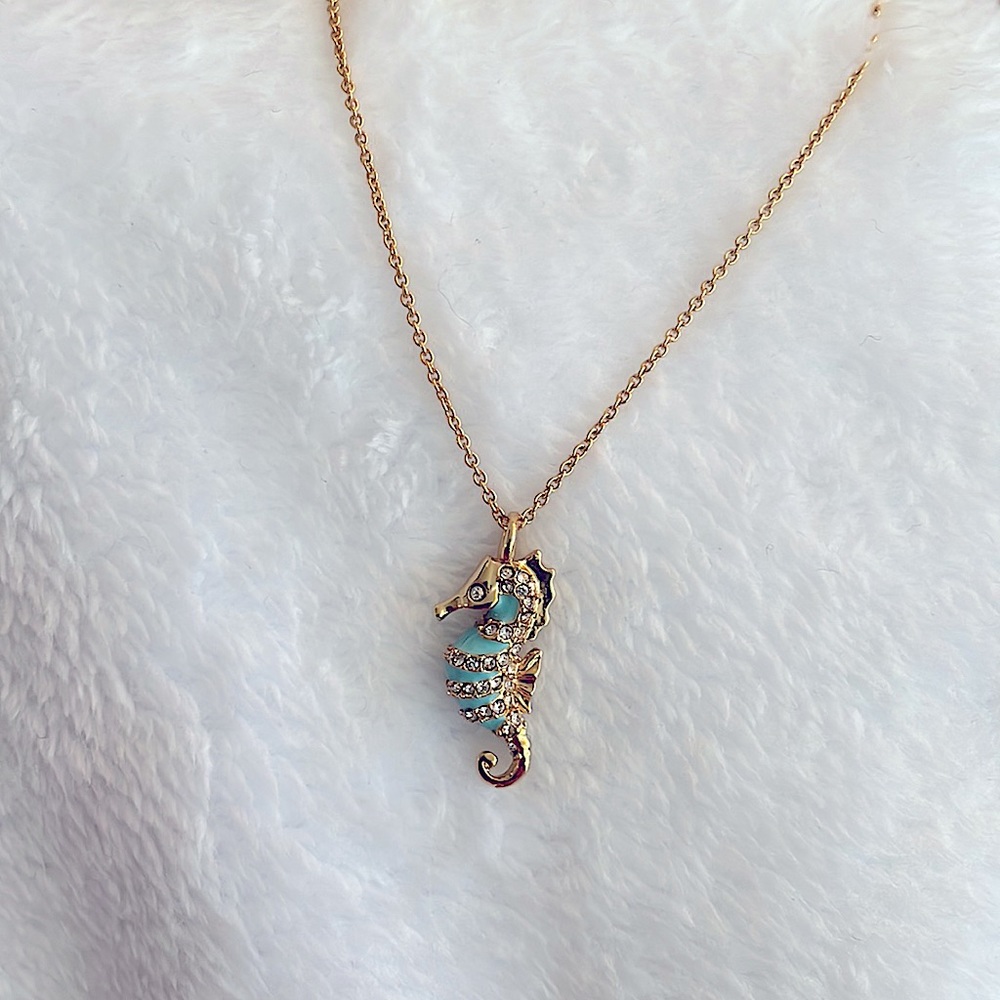 KATE SPADE • Paradise Found Seahorse Necklace • Never Worn
